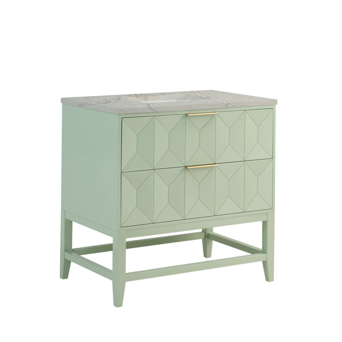 James Martin Emmeline 36" Single Bathroom Vanity, Pistachio