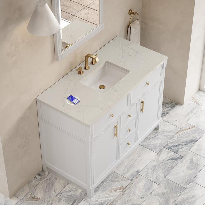 James Martin Bellshire 48" Single Bathroom Vanity, Bright White