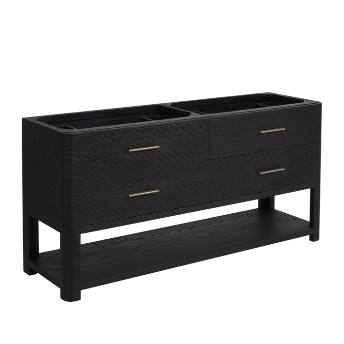 James Martin Lucian 72" Double Bathroom Vanity, Carbon Oak