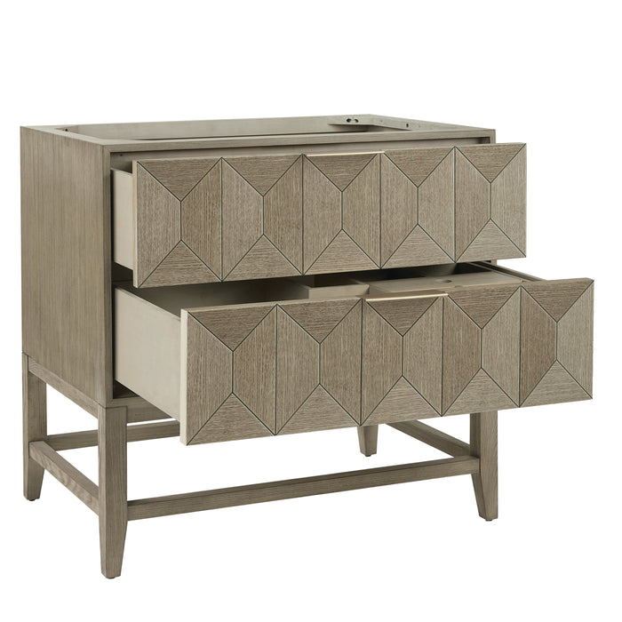 James Martin Emmeline 36" Single Bathroom Vanity, Pebble Oak