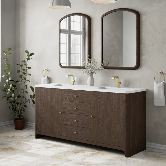 James Martin Gracyn 72" Double Bathroom Vanity, Sable