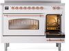 ILVE Nostalgie II 48" Electric Range, White, Copper Trim UPI486NMPWHP ILVE