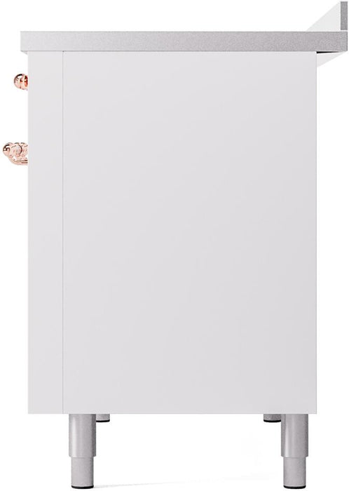 ILVE Nostalgie II 48" Electric Range, White, Copper Trim UPI486NMPWHP ILVE