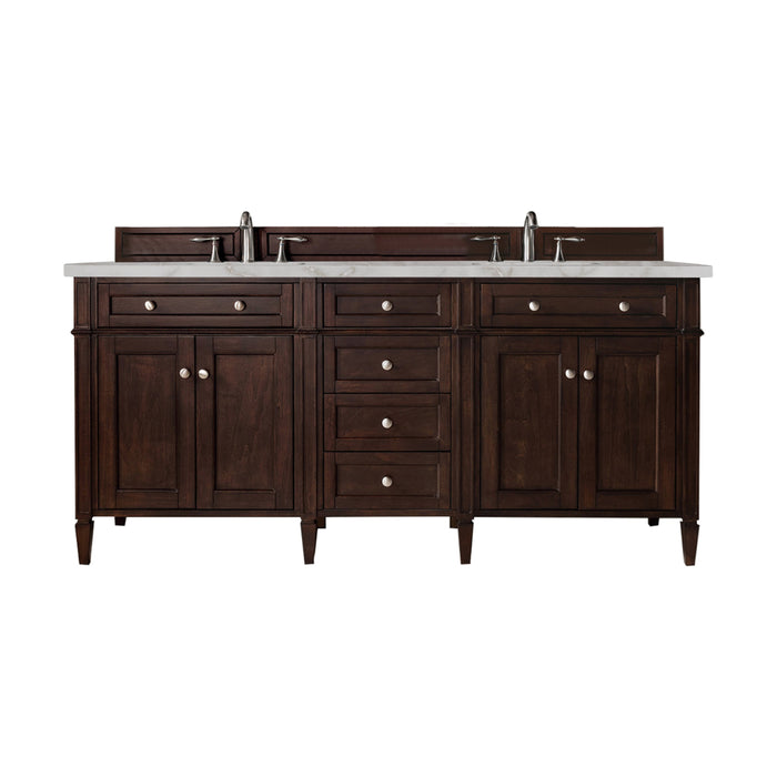 James Martin Brittany 72" Double Bathroom Vanity, Burnished Mahogany