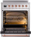 ILVE Nostalgie II 30" Electric Range, Stainless Steel, Copper Trim UPI304NMPSSP ILVE