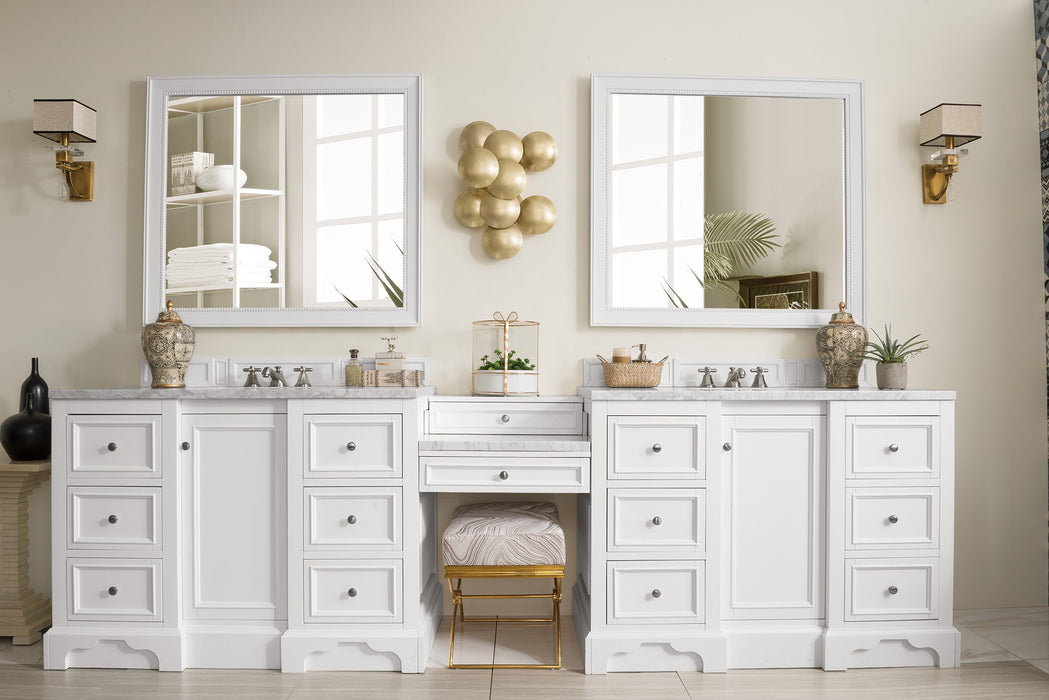 James Martin De Soto 118" Double Bathroom Vanity, Bright White