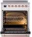 ILVE Nostalgie II 30" Electric Range, White, Copper Trim UPI304NMPWHP ILVE