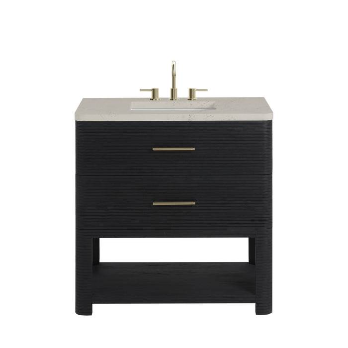 James Martin Lucian 36" Single Bathroom Vanity, Carbon Oak