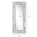 Farmhouse 24x58 Whitewash Leaner Floor Mirror Full Length, Large Rustic Wall Mirror Free Standing, Leaning Hanging Wood Mirror Full Size, Farmhouse Decor Long Mirror Bedroom Living Room, White - Farmhouse Kitchen and Bath