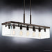 Farmhouse Luxury Modern Farmhouse Chandelier, Large Size: 15.75"H x 36.75"W, with Industrial Chic Style Elements, Olde Bronze Finish and Clear Shade, UHP2440 from The Bristol Collection by Urban Ambiance - Farmhouse Kitchen and Bath