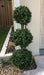 Farmhouse Two 56 Inch Artificial Boxwood Triple Ball Trees Potted - Farmhouse Kitchen and Bath