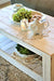 Farmhouse White Farmhouse Coffee Table with Shelf - Farmhouse Kitchen and Bath