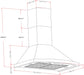 Forno 30-Inch Campobasso Wall Mount Range Hood FRHWM5010-30 Forno