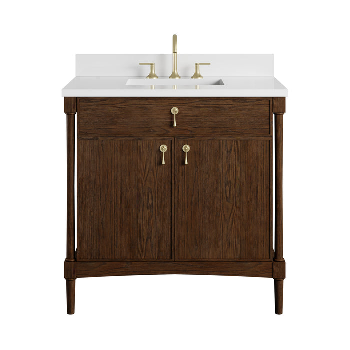 James Martin Kinnsden 36" Single Bathroom Vanity, Sable Oak