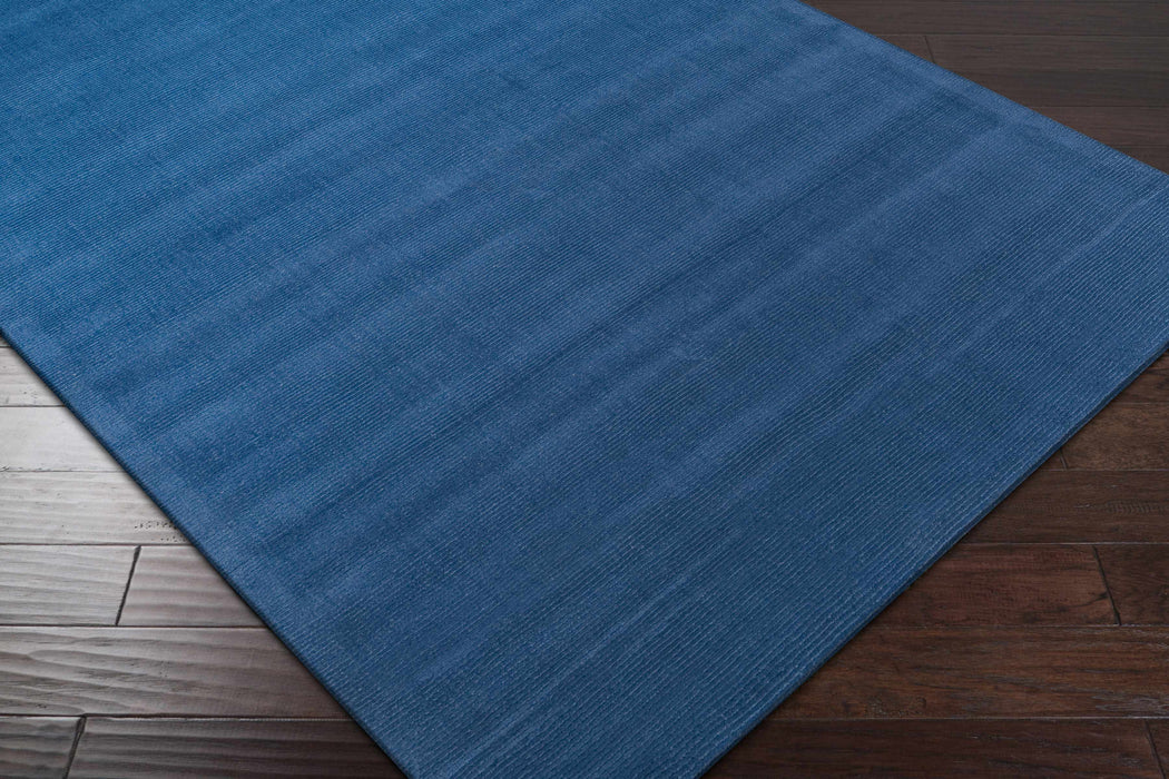 Brockton Solid Wool Blue Area Rug