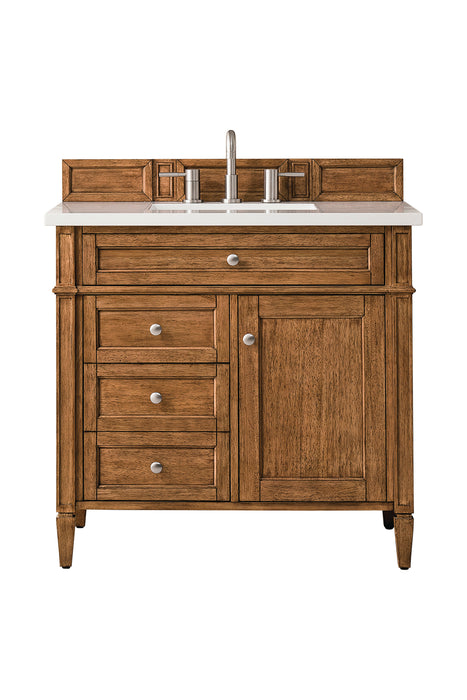 James Martin Brittany 36" Single Bathroom Vanity, Saddle Brown