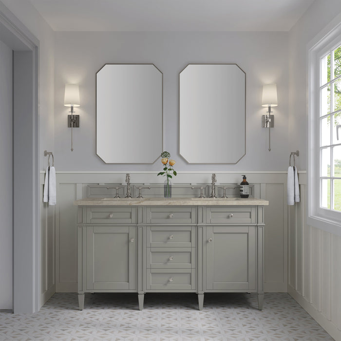 James Martin Brittany 60" Double Bathroom Vanity, Urban Gray