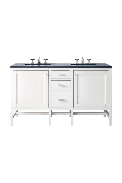 James Martin Addison 60" Double Bathroom Vanity, Glossy White