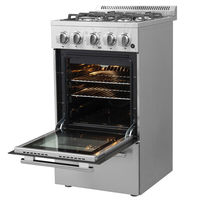 Forno 20" Lamazze Gas Range, Stainless Steel, FFSGS6265 - 20 - Farmhouse Kitchen and Bath