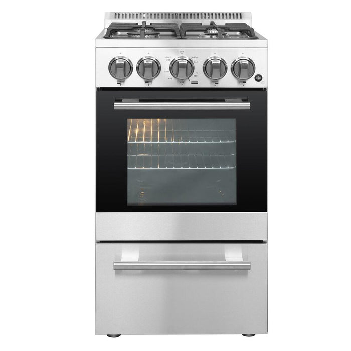 Forno 20" Lamazze Gas Range, Stainless Steel, FFSGS6265 - 20 - Farmhouse Kitchen and Bath