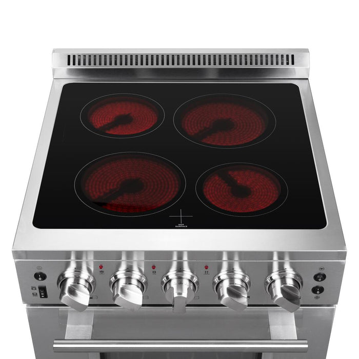 Forno 24 - Inch Pro - Style Electric Range with 4 Burners in Stainless Steel, FFSEL6069 - 24 - Farmhouse Kitchen and Bath