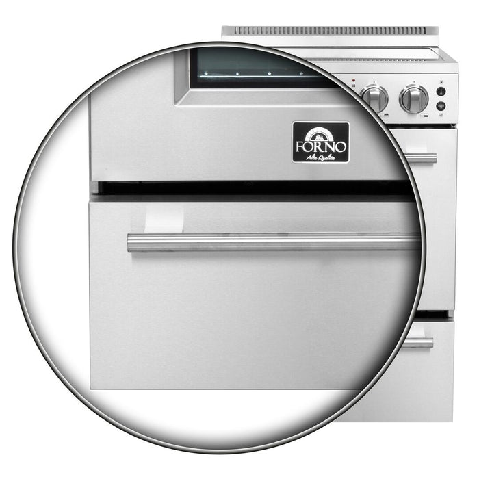 Forno 24 - Inch Pro - Style Electric Range with 4 Burners in Stainless Steel, FFSEL6069 - 24 - Farmhouse Kitchen and Bath