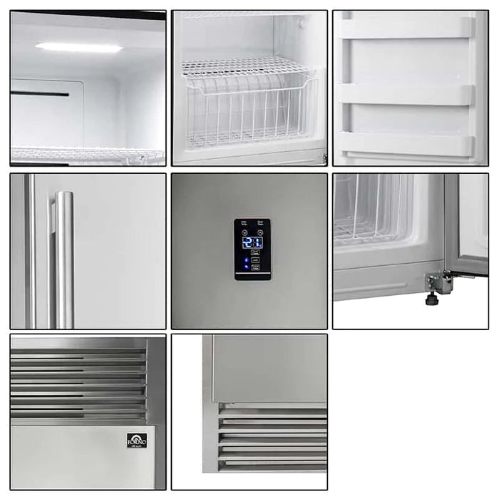 Forno 28" Rizzuto Pro - Style Dual Combination Refrigerator & Freezer FFFFD1933 - 32LS - Farmhouse Kitchen and Bath