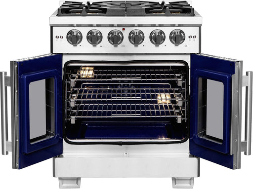 Forno Capriasca 30 in. French Door Freestanding All Gas Range, Stainless Steel, FFSGS6460 - 30 - Farmhouse Kitchen and Bath