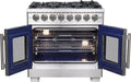 Forno Capriasca 36 in. French Door Freestanding Dual Fuel Range , Gas Stove, Electric Oven, Stainless Steel, FFSGS6387 - 36 - Farmhouse Kitchen and Bath