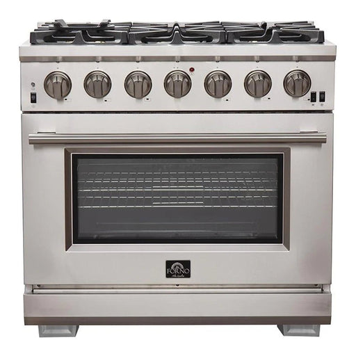 Forno Capriasca - 36 in. Professional Freestanding Range with Gas Stove and Gas Oven FFSGS6260 - 36 - Farmhouse Kitchen and Bath