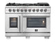 Forno Capriasca 48 in. French Door Freestanding All Gas Range, SS — FFSGS6460-48