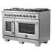 Forno Capriasca 48 in. French Door Freestanding All Gas Range, Stainless Steel, FFSGS6460 - 48 - Farmhouse Kitchen and Bath