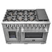 Forno Capriasca 48 in. French Door Freestanding All Gas Range, Stainless Steel, FFSGS6460 - 48 - Farmhouse Kitchen and Bath