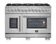 Forno Capriasca 48" Left Swing Freestand. Dual Fuel Range, Elec. Oven — FFSGS6387-48