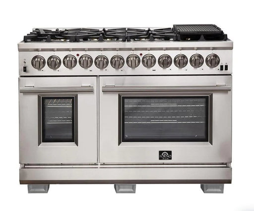 Forno Capriasca - 48 in. Professional Dual Fuel Freestanding Range, FFSGS6187 - 48 - Farmhouse Kitchen and Bath