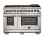 Forno Capriasca - 48 in. Professional Dual Fuel Freestanding Range, FFSGS6187 - 48 - Farmhouse Kitchen and Bath