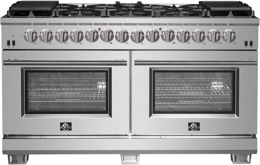 Forno Capriasca - 60 in. Professional Dual Fuel Freestanding Range, FFSGS6187 - 60 - Farmhouse Kitchen and Bath