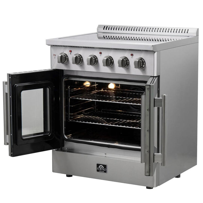 Forno Galiano 30 in. French Door Freestanding All Electric Range, Stainless Steel, FFSEL6917 - 30 - Farmhouse Kitchen and Bath
