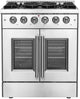 Forno Galiano 30 in. French Door Freestanding All Gas Range, SS — FFSGS6444-30
