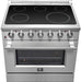 Forno Galiano 36" Electric Range, Convection Oven, Stainless Steel, FFSEL6083 - 36 - Farmhouse Kitchen and Bath