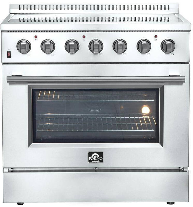 Forno Galiano 36" Electric Range, Convection Oven, Stainless Steel, FFSEL6083 - 36 - Farmhouse Kitchen and Bath