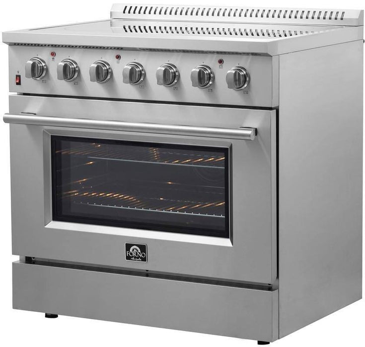 Forno Galiano 36" Electric Range, Convection Oven, Stainless Steel, FFSEL6083 - 36 - Farmhouse Kitchen and Bath