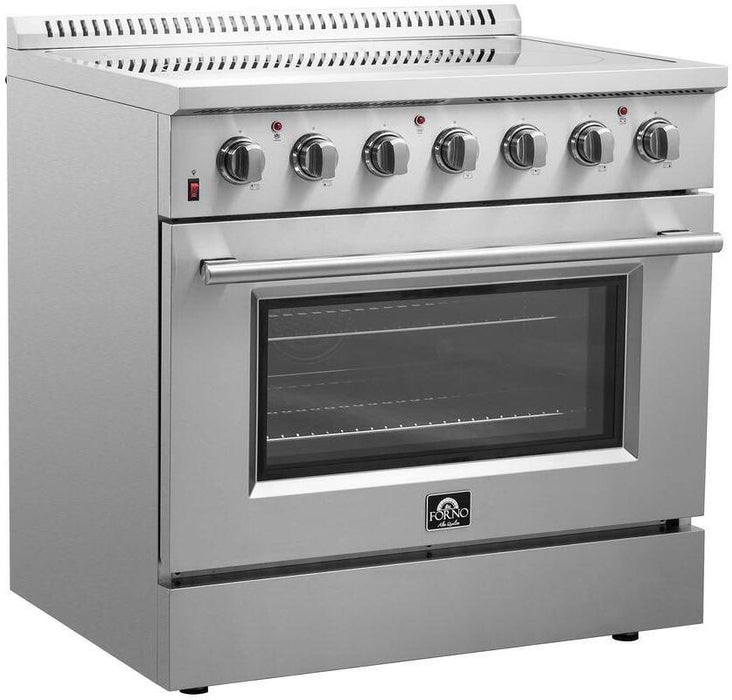 Forno Galiano 36" Electric Range, Convection Oven, Stainless Steel, FFSEL6083 - 36 - Farmhouse Kitchen and Bath