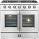 Forno Galiano 36 in. French Door Freestanding All Gas Range, SS — FFSGS6444-36