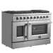 Forno Galiano 48 in. French Door Freestanding All Gas Range, Stainless Steel,FFSGS6444 - 48 - Farmhouse Kitchen and Bath