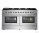 Forno Galiano - 60 in. Gold Freestand. Range, Gas Oven, SS — FFSGS6244-60