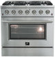 Forno Galiano 36" Gas on Gas Range — FFSGS6244-36