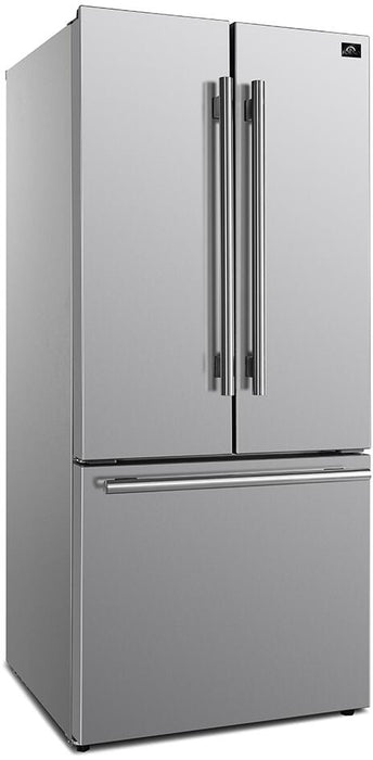 Forno Gallipoli - 31 in. French Door Refrigerator, Internal Ice Maker in Stainless Steel FFFFD1974 - 31SB - Farmhouse Kitchen and Bath