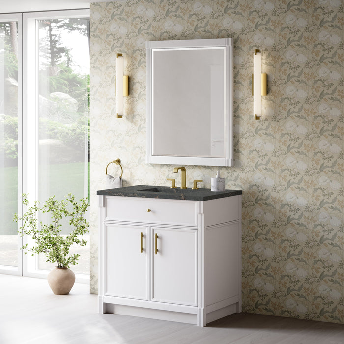 James Martin Bellshire 36" Single Bathroom Vanity, Bright White
