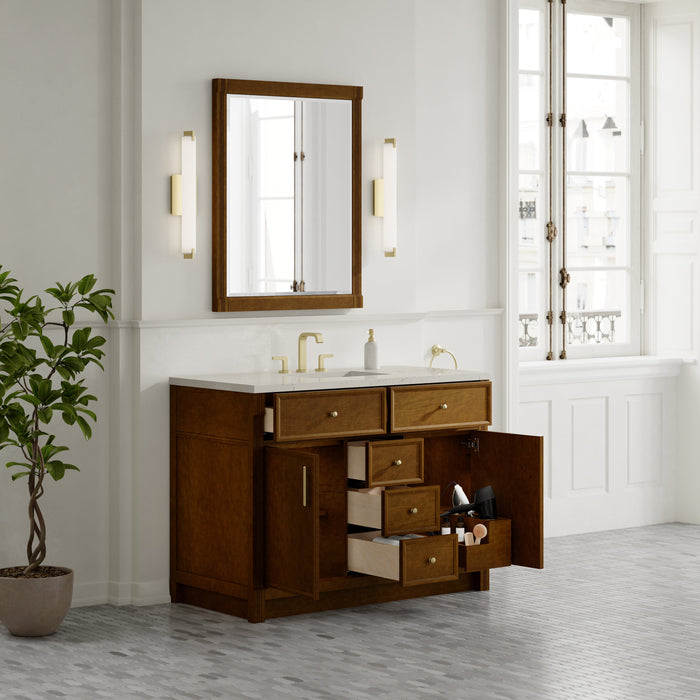 James Martin Bellshire 48" Single Bathroom Vanity, Honey Oak